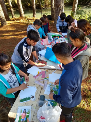 Los chicos compartieron tres dias a puro juego en el campamento.